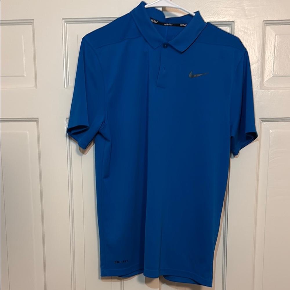 Nike Blue Golf Polo Shirt Classic Design